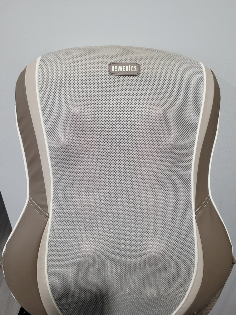 back massager with heat and control