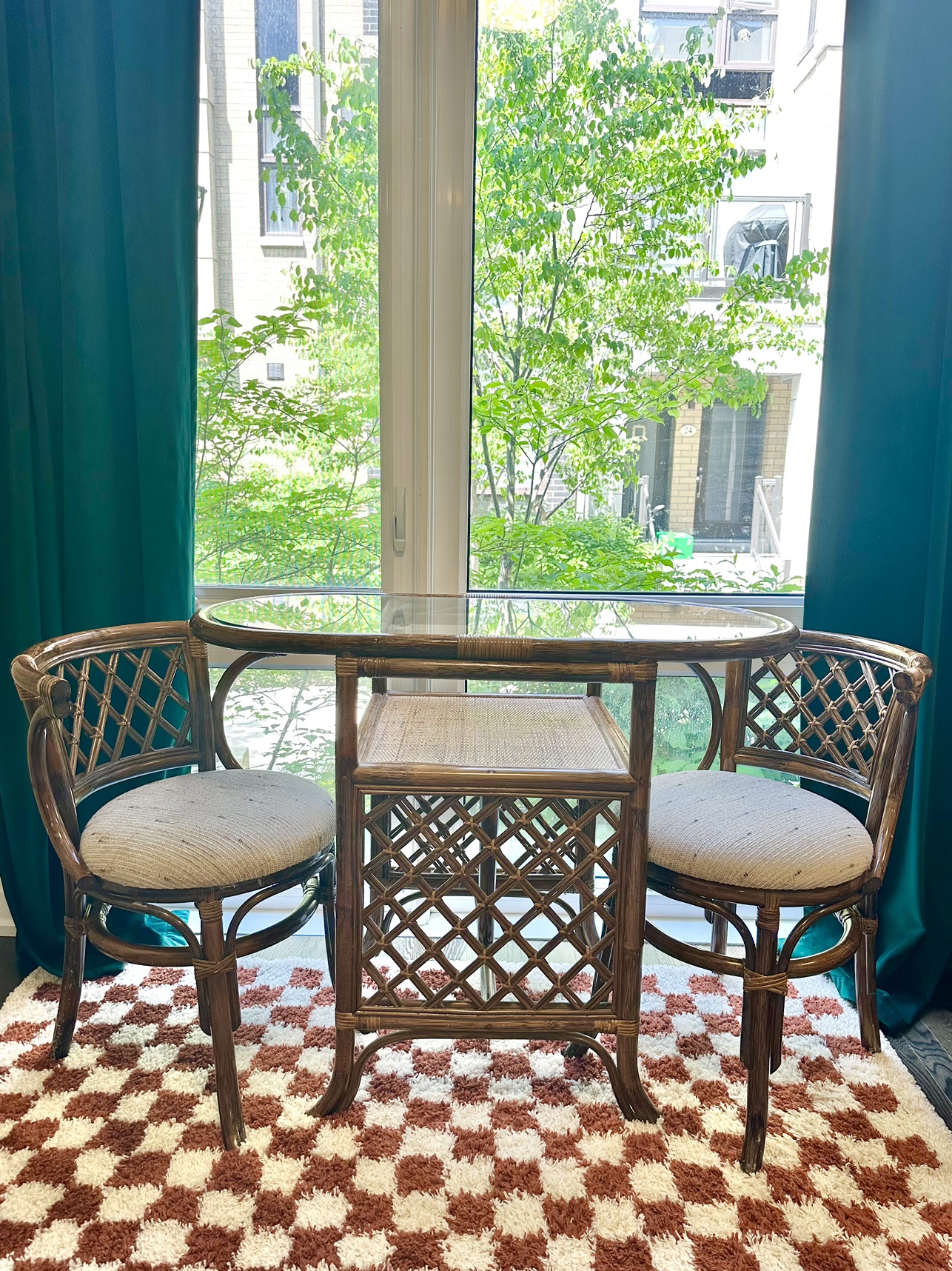 Vintage Rattan Bistro Set