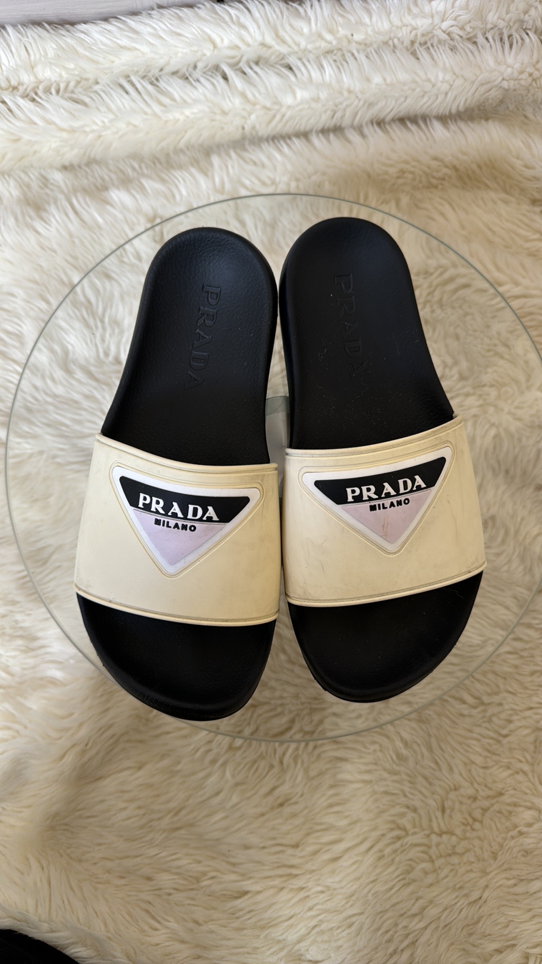 Prada Rubber Pool Slides