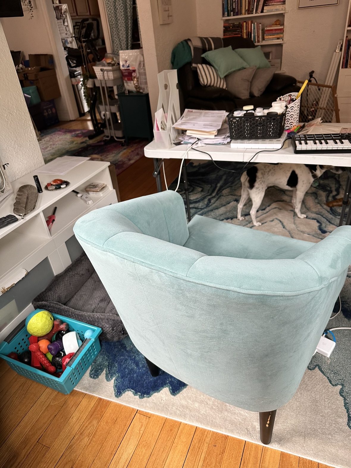 Light Turquoise Accent Chairs (2)