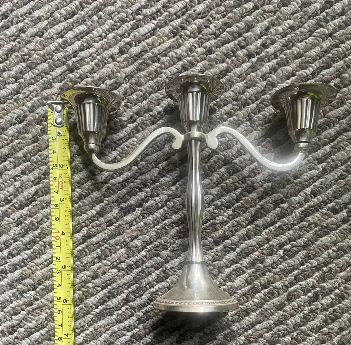 2 Vintage Silver Plated Candelabra Holds 3 Candles - photo 4