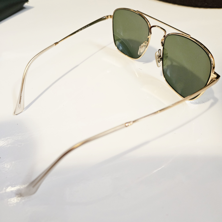 Olive Green Aviator Sunglasses w/ 2 cases - photo 3