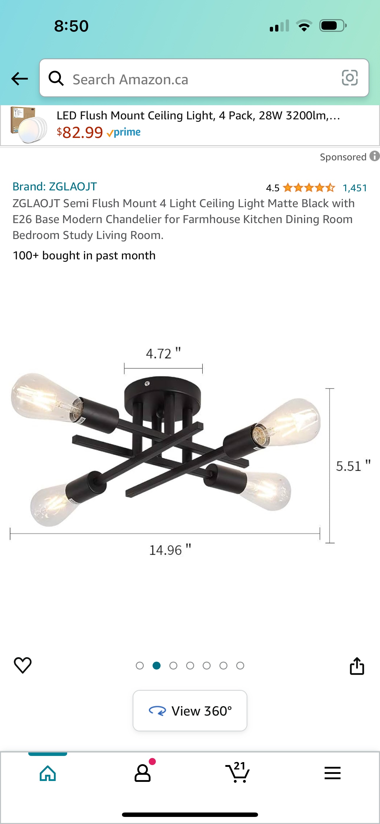 Black Light Fixtures Ceiling Mount, - photo 2