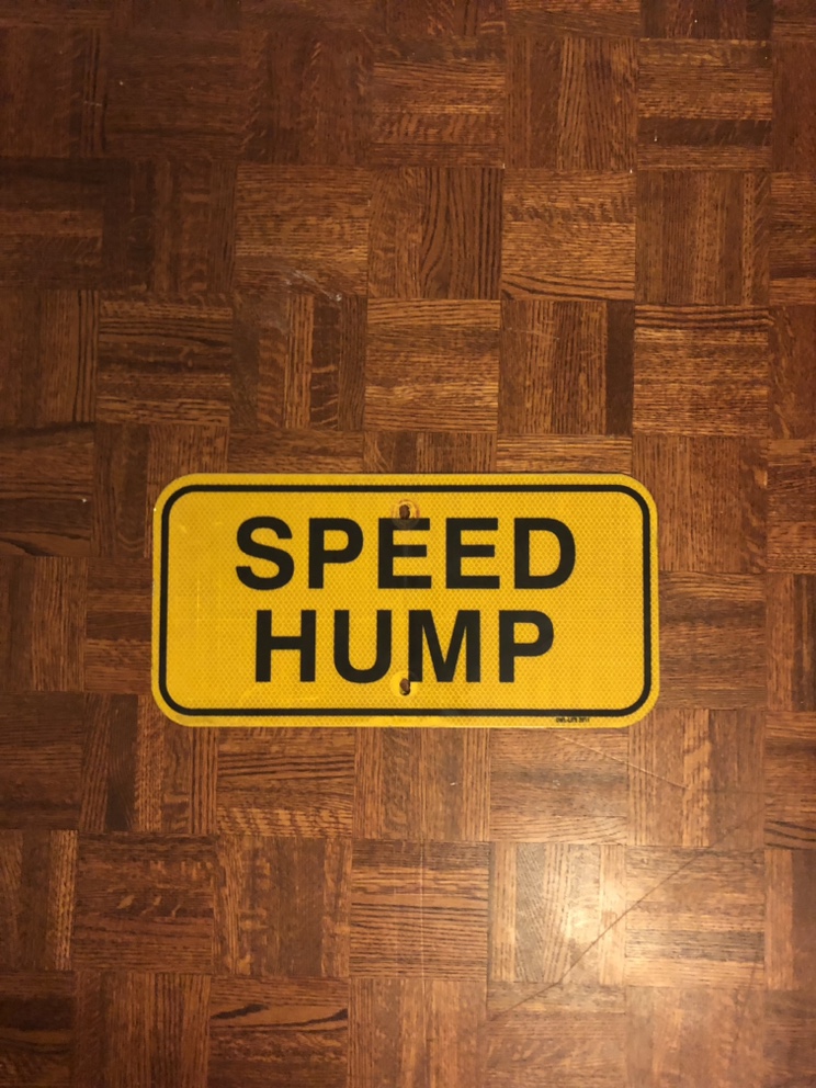 Retired speed hump sign for sale thumbnail