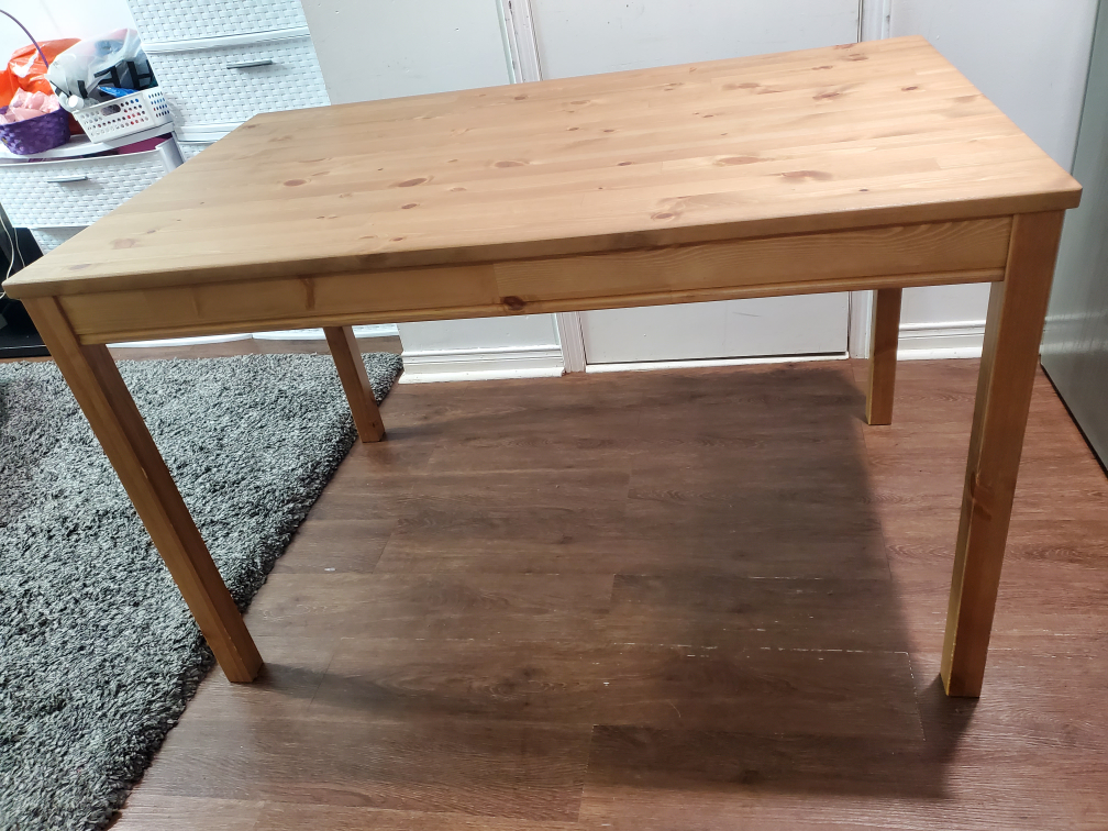 Ikea Jokkmokk Dining Table with Chairs and Chair Pads