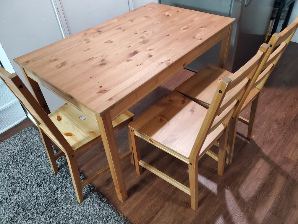 Ikea Jokkmokk Dining Table with Chairs and Chair Pads - photo 5