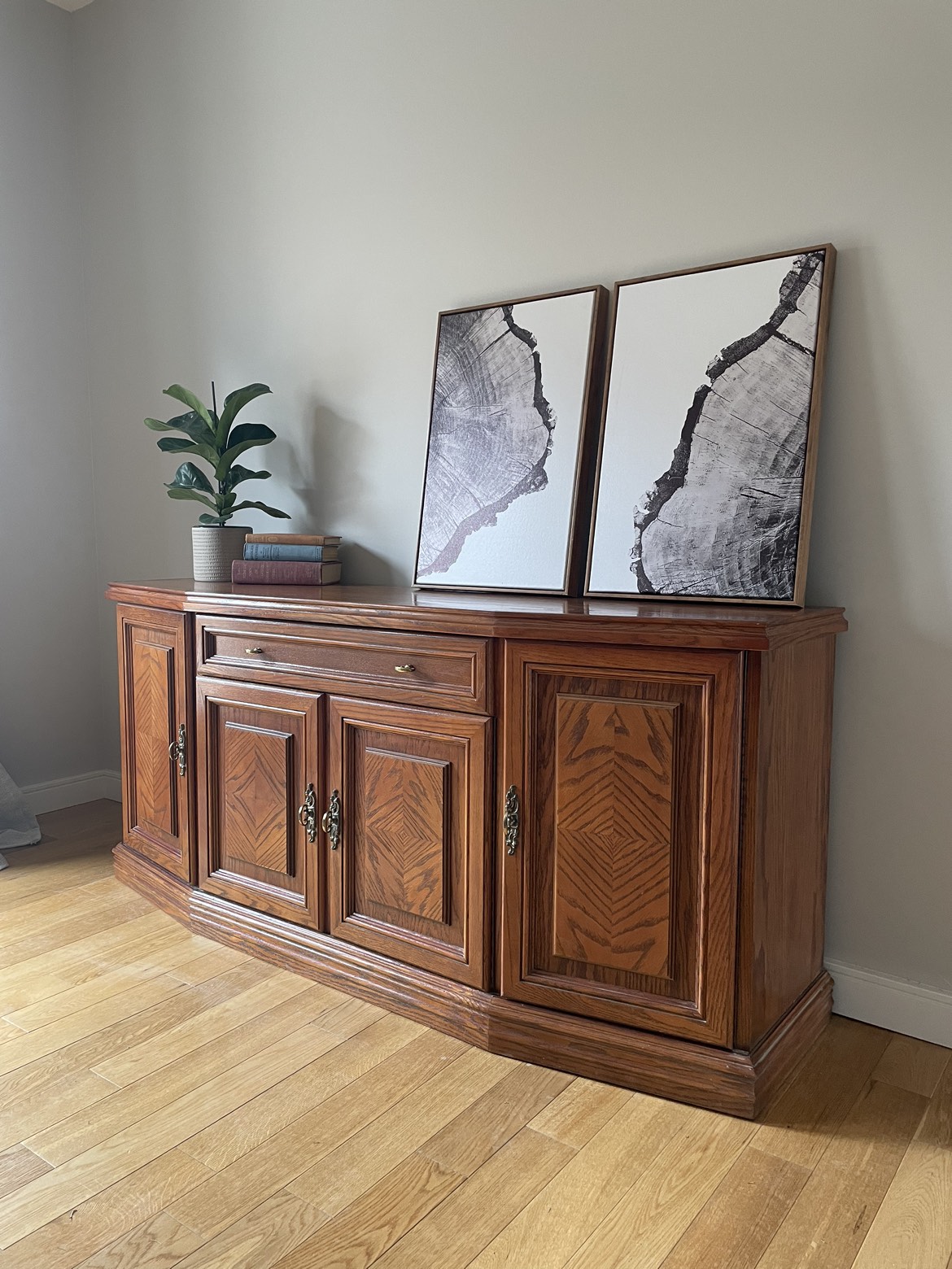Solid oak sideboard