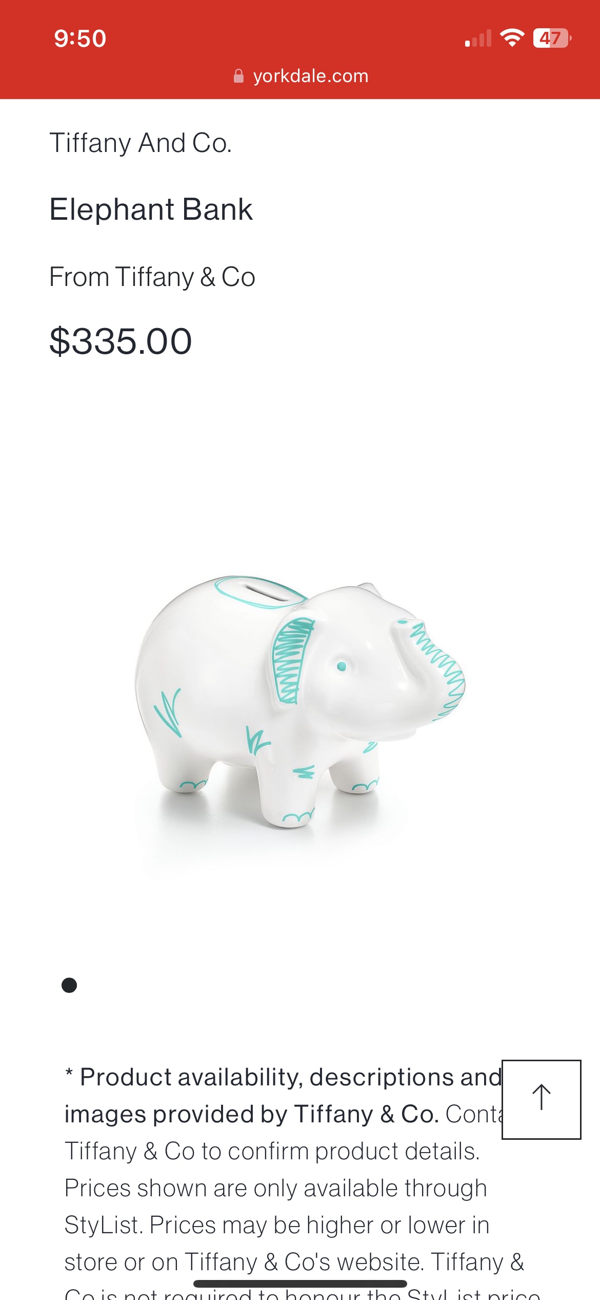 Tiffany And Co. Elephant Bank thumbnail
