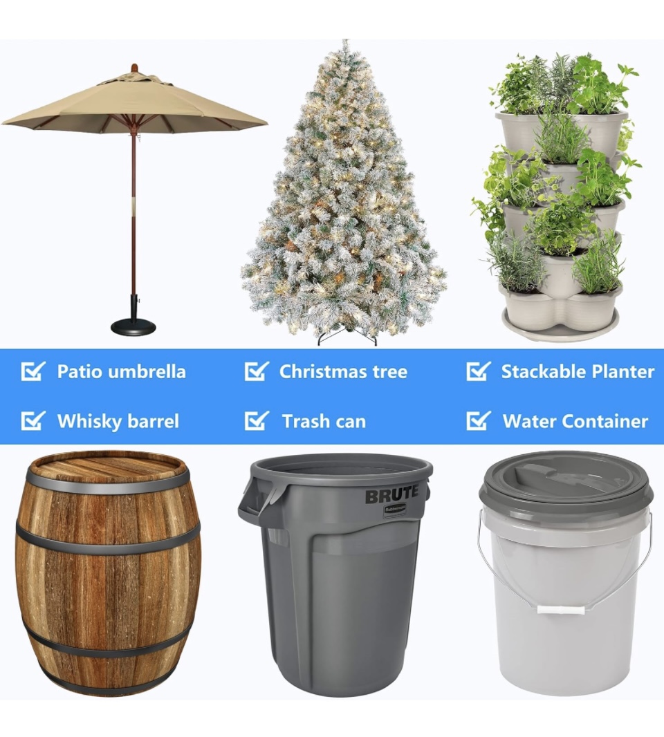 Umbrella/Plant Caddy with Wheels, Heavy Duty 440lbs, Adjustable - photo 5