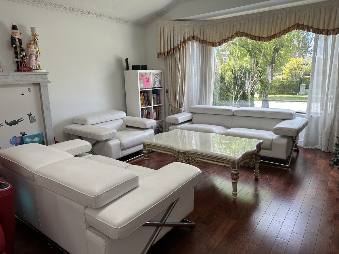Sofa set and marble coffee table