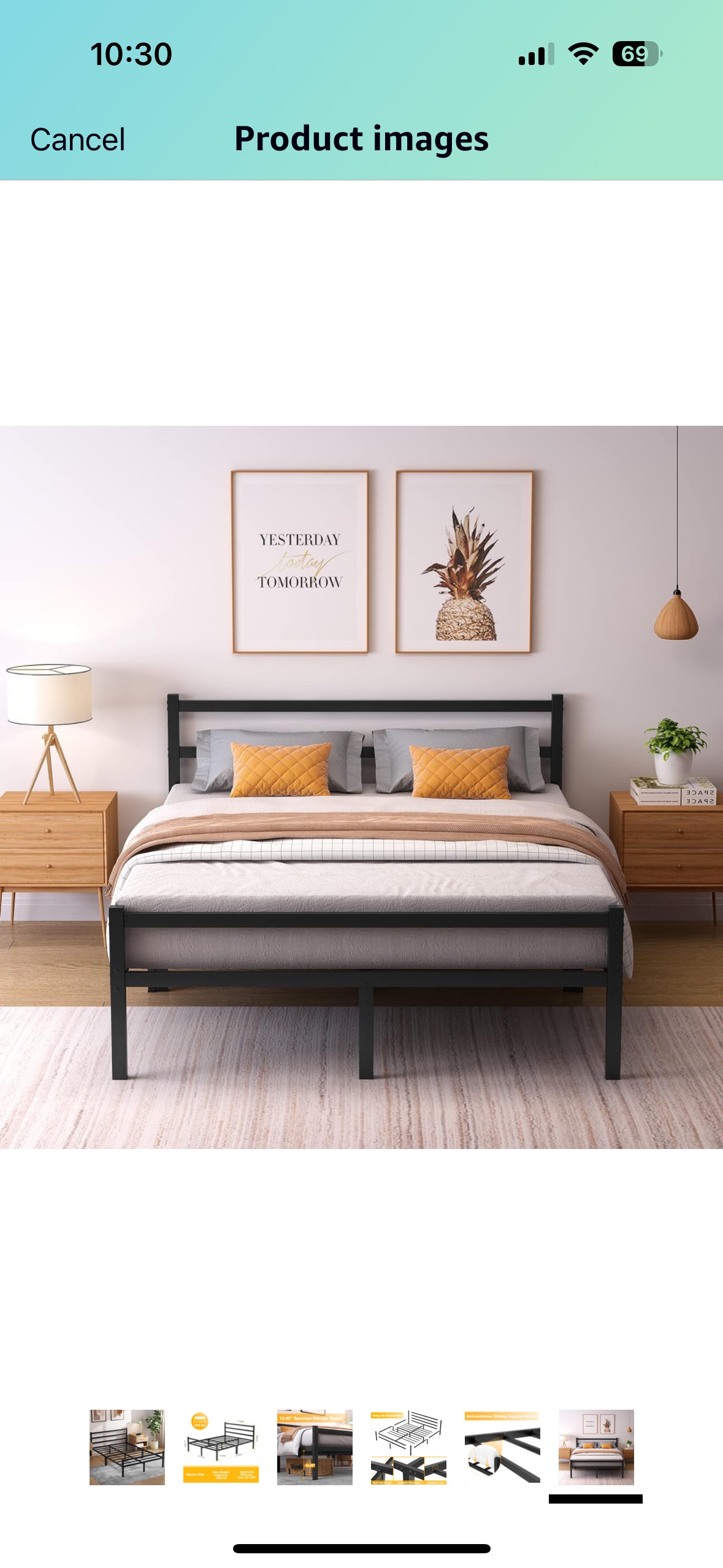 Queen Metal Bed frame - photo 4