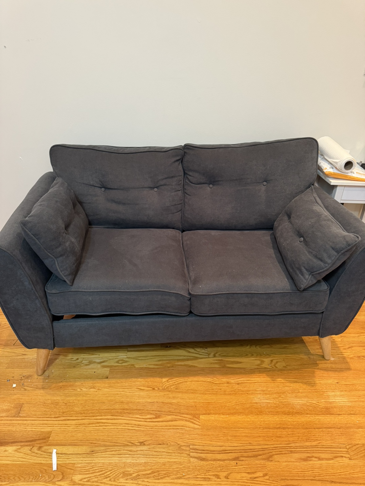 Grey loveseat