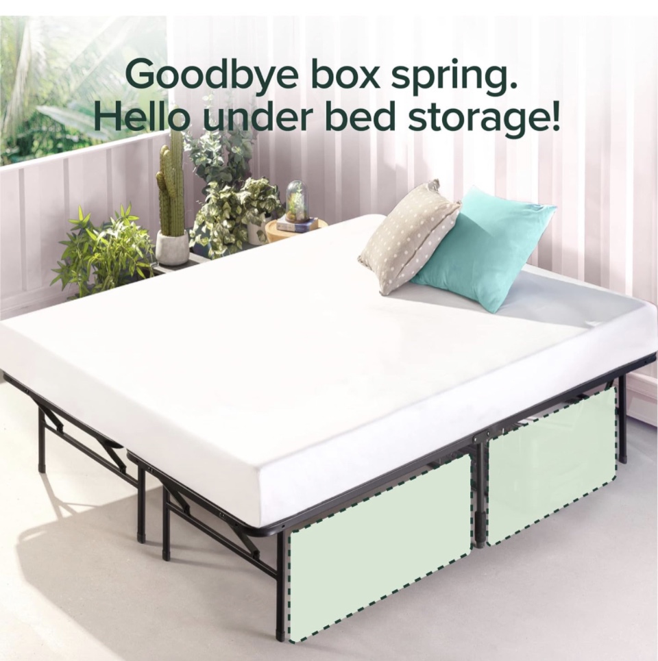 King size metal bed frame / Foldable - photo 2