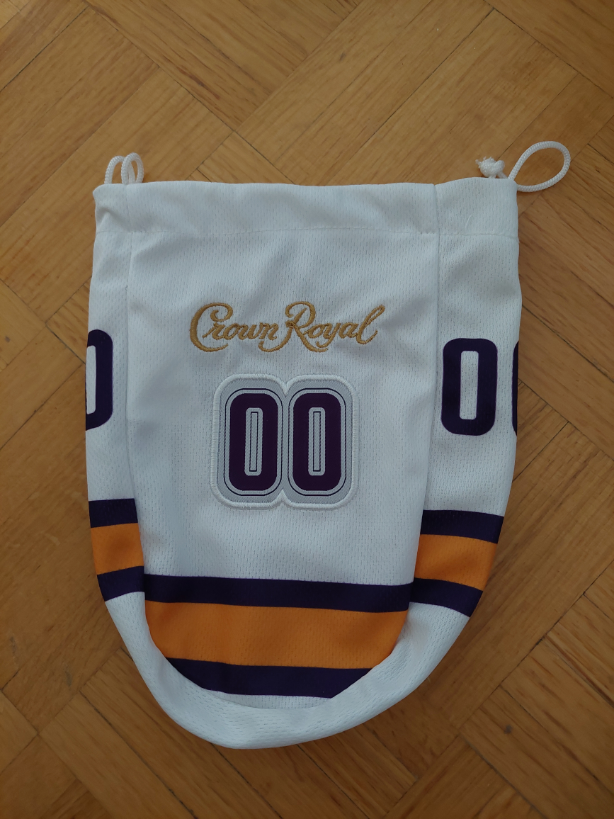 Crown Royal Hockey Jersey Drawstring Bag