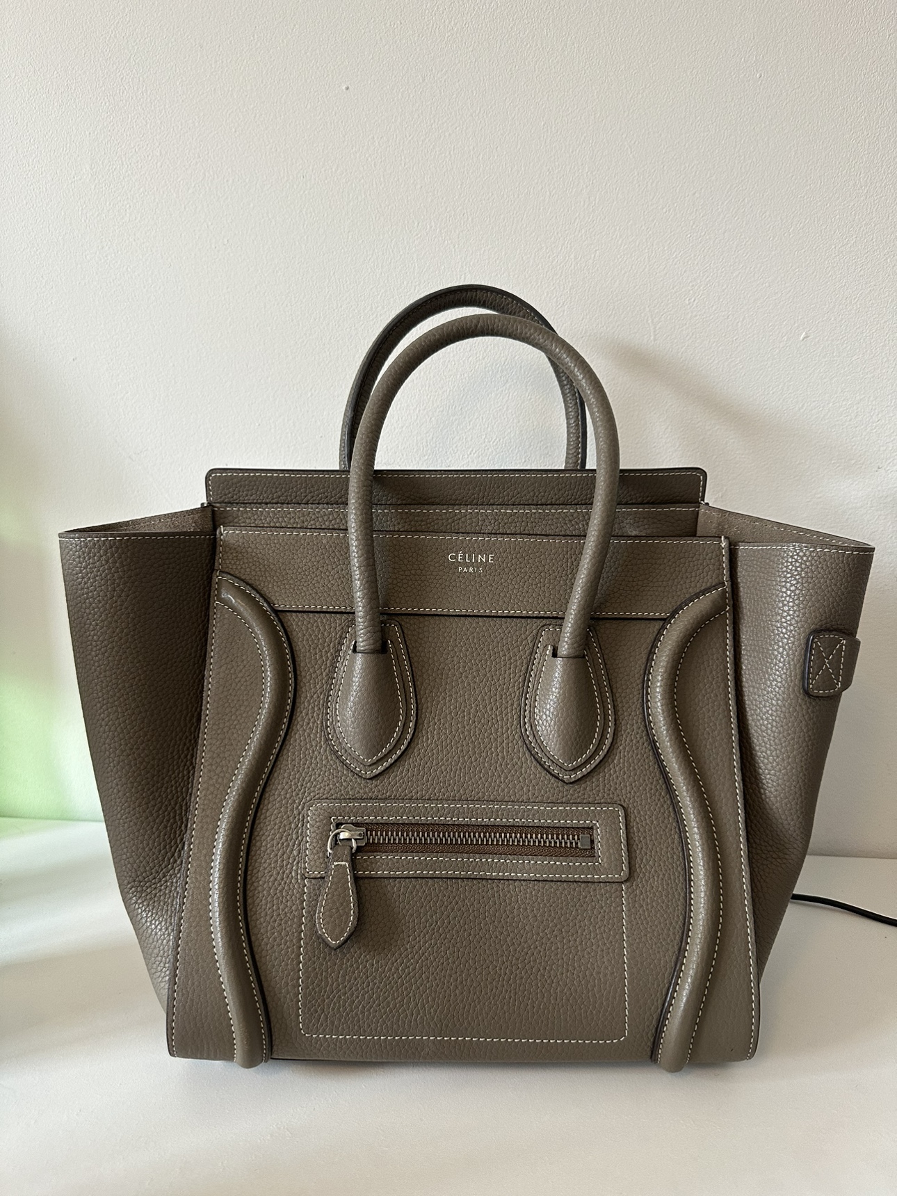 CELINE MICRO LUGGAGE HANDBAG IN DRUMMED CALFSKIN