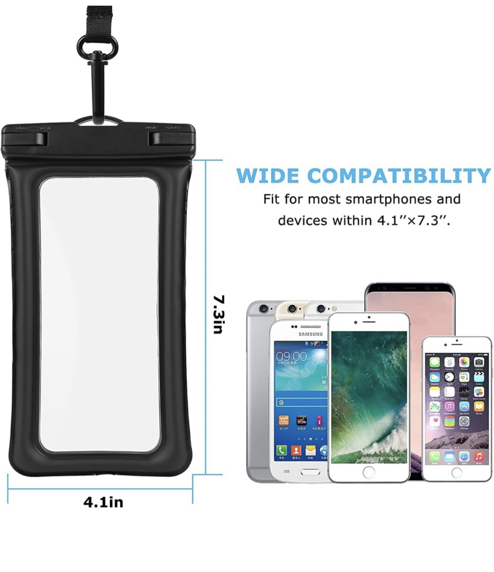 Universal Waterproof Phone Pouch, 2pc,Phone Waterproof Bag Case image indicator(5)