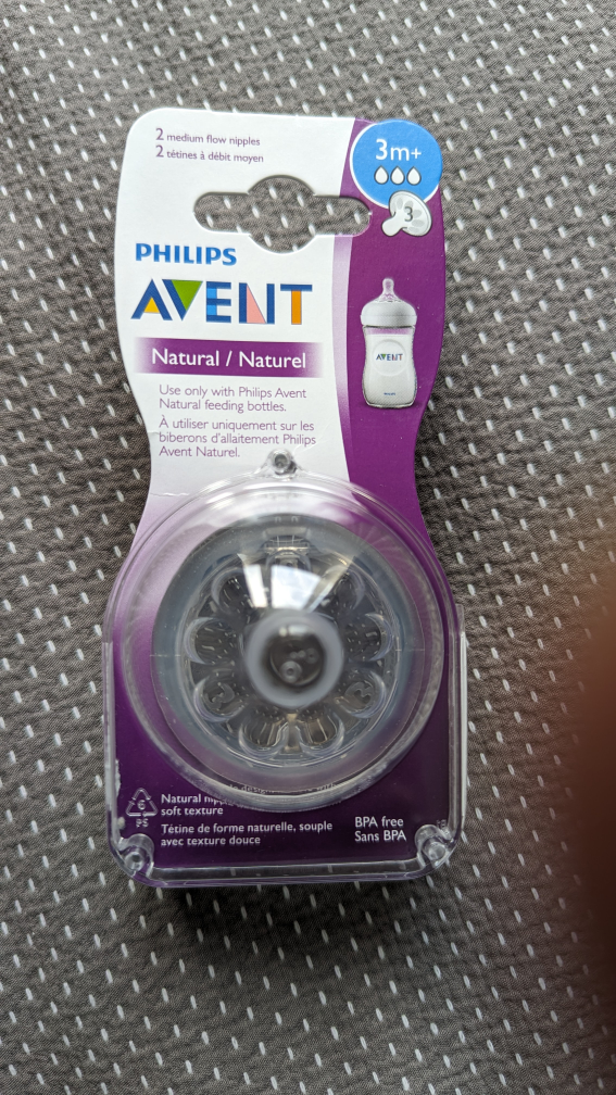 Philips Avent nipples (3 months)