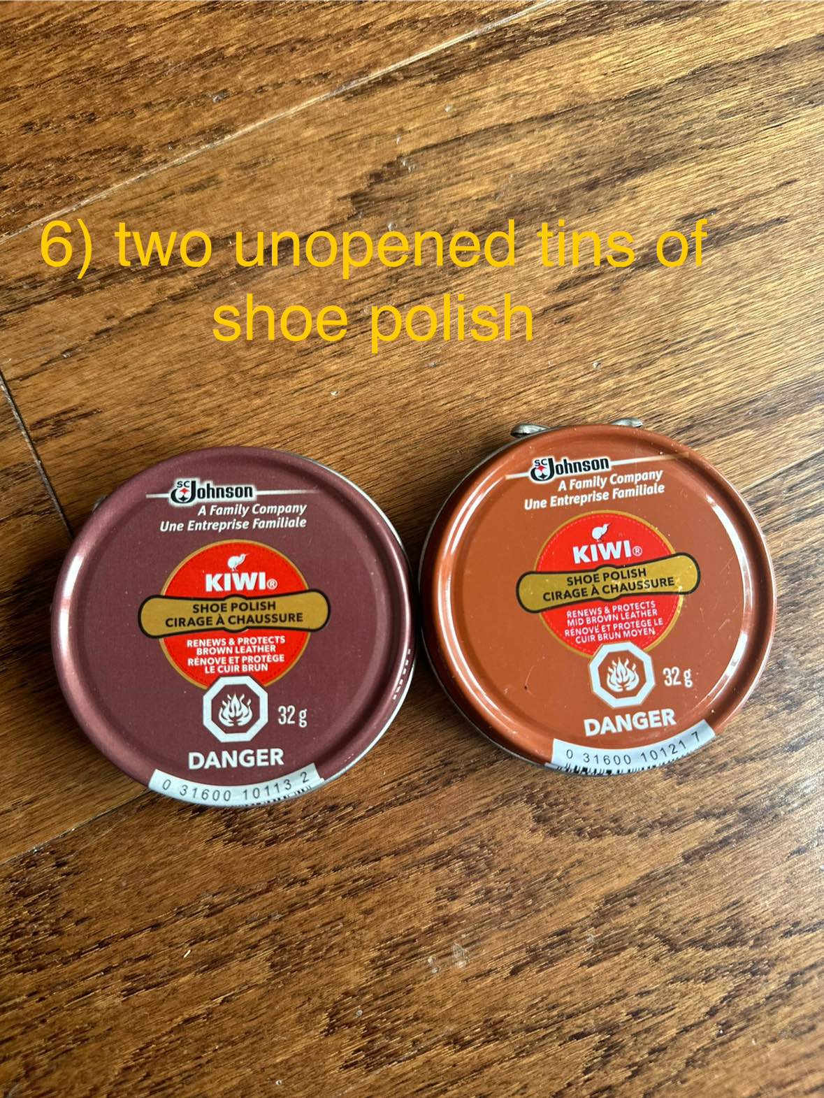 Unopened brown shoe polish x2 thumbnail