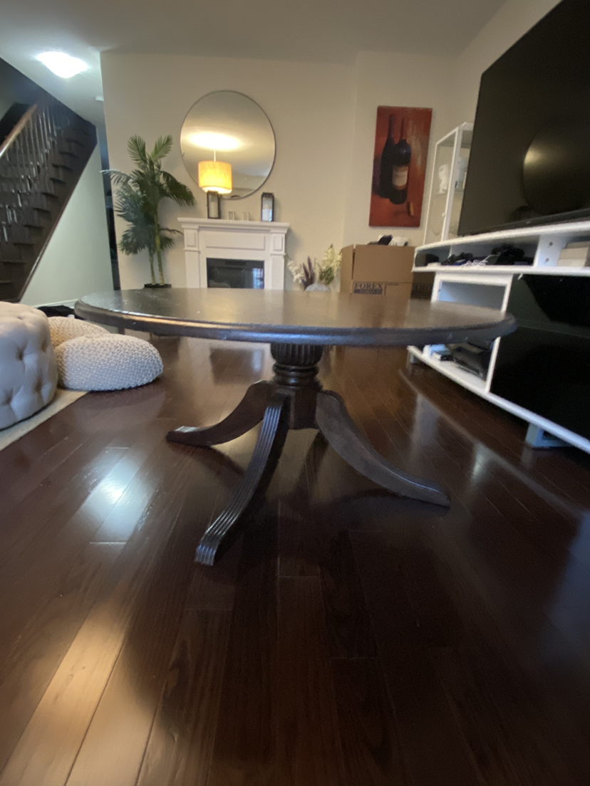 Round wooden centre table - photo 3