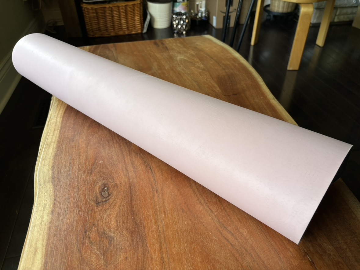 Evoke yoga mat 4mm light pink rubber surface - photo 5