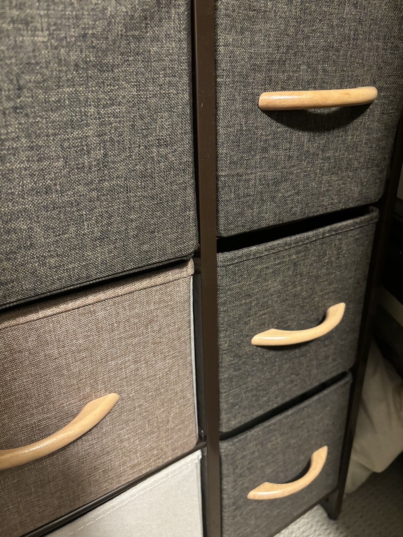 Dresser with canvas drawers wood handles. - photo 2