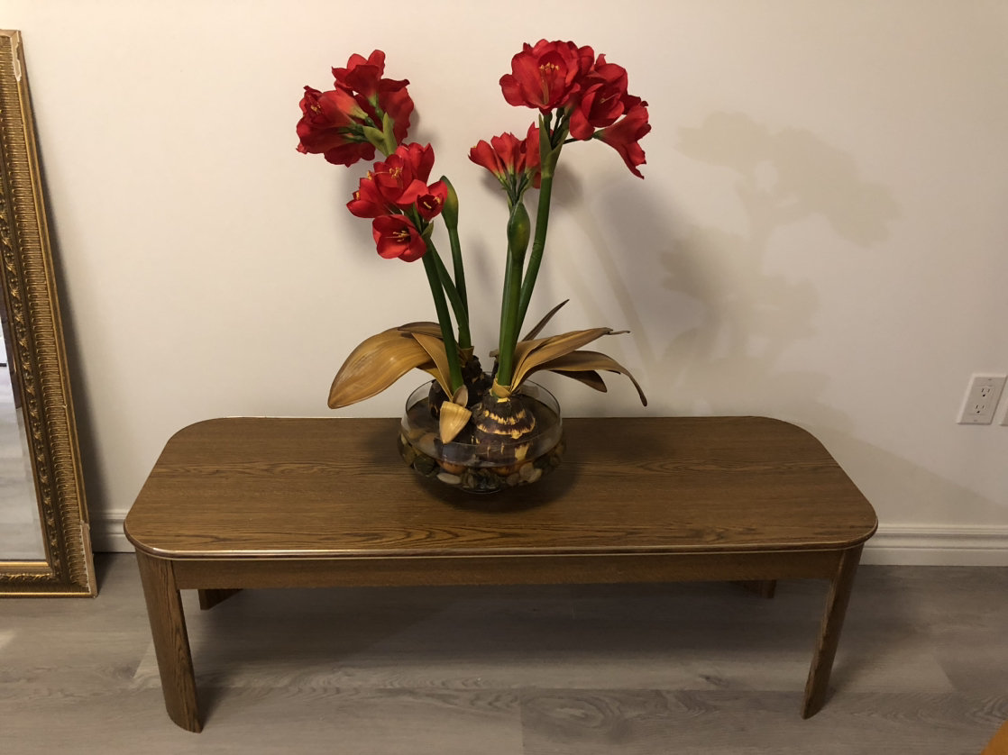 Faux decor flower with vase