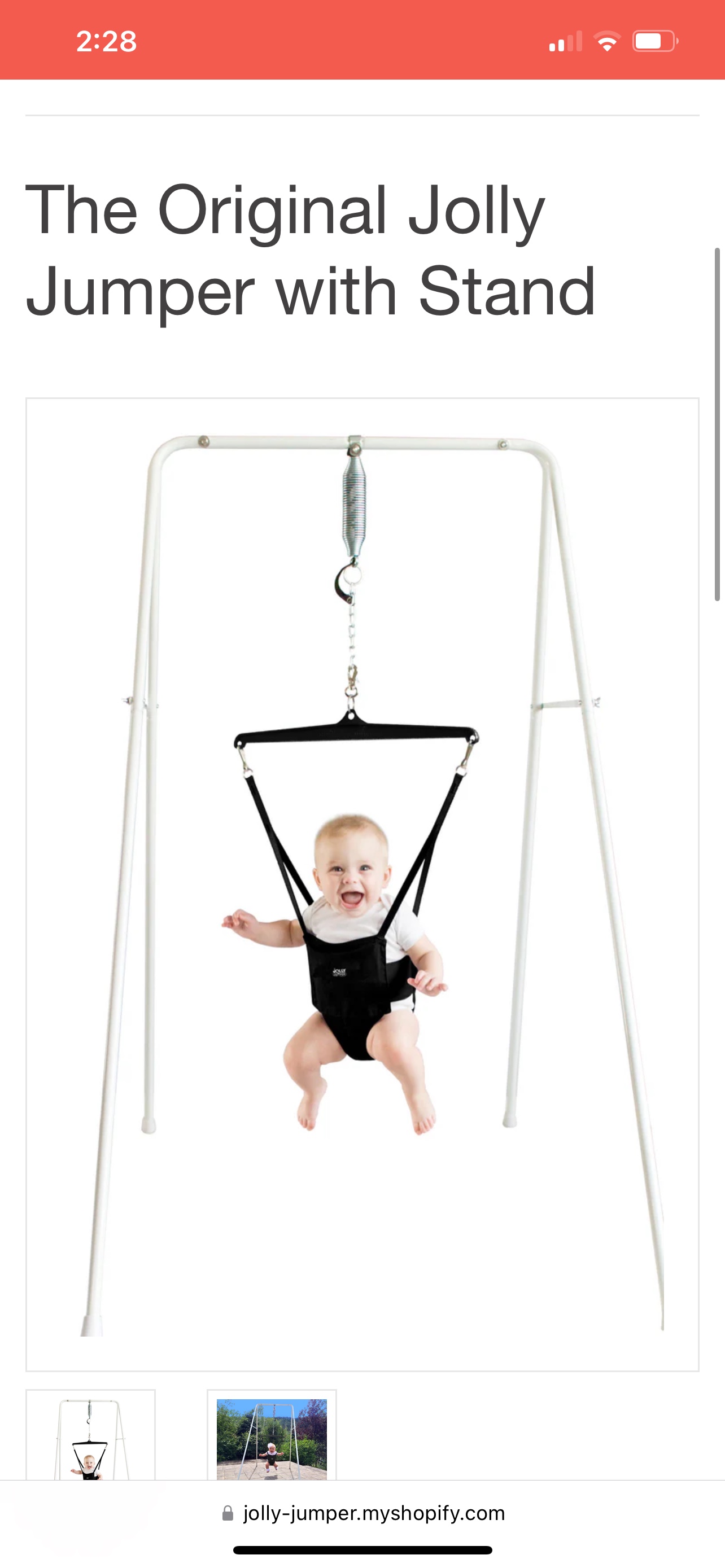 Jolly Jumper with stand