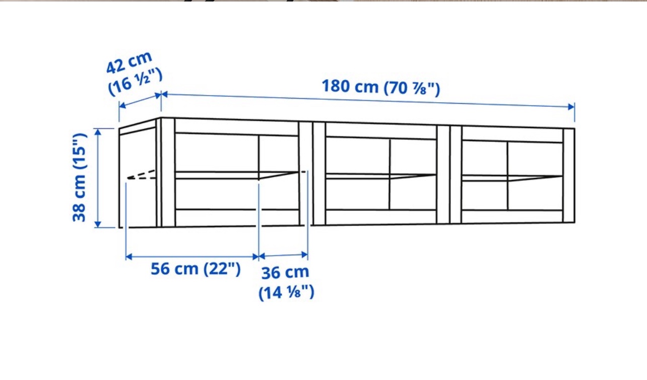 IKEA BESTA all walnut TV unit with glass door - photo 4