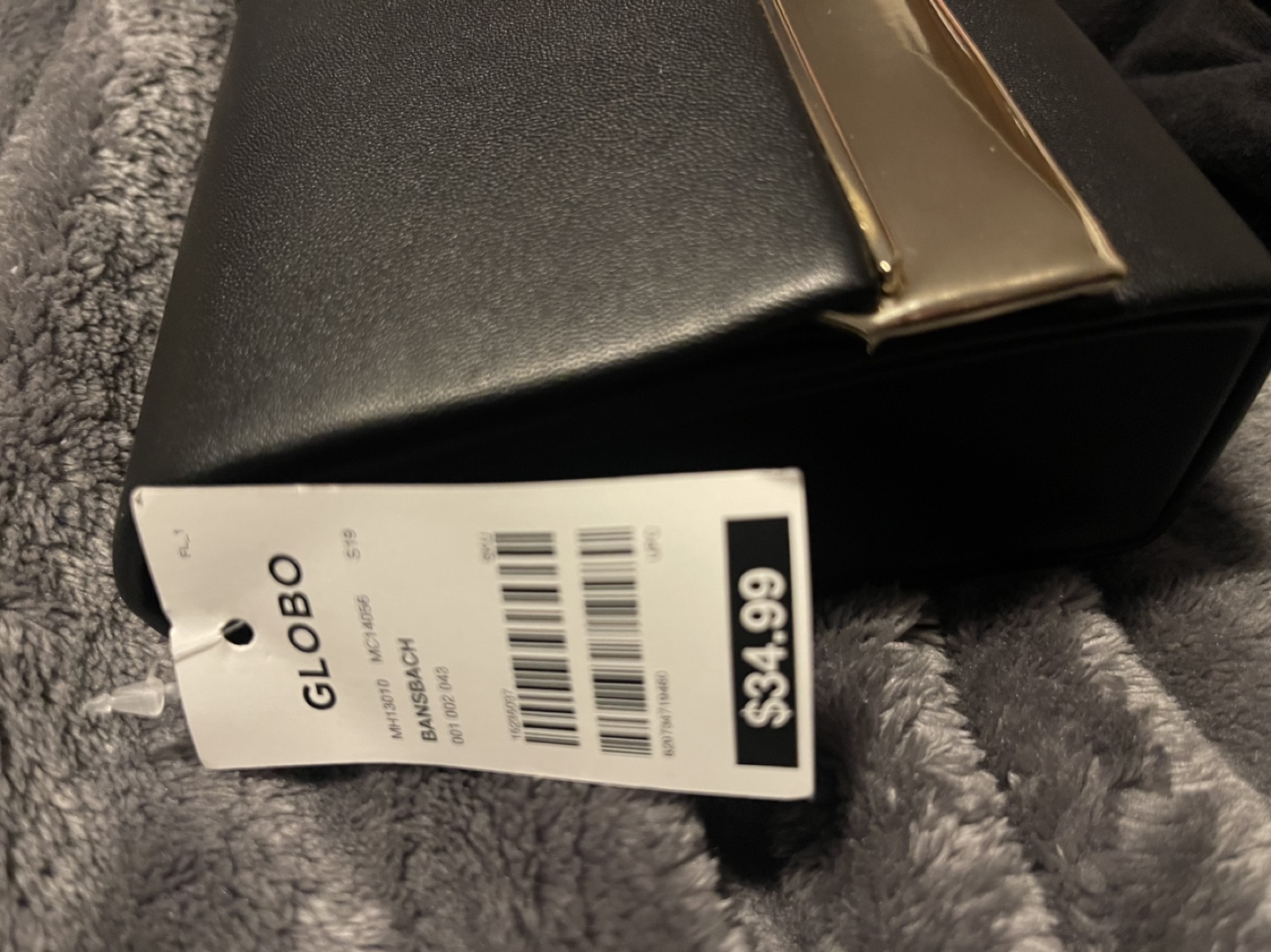 CALL IT SPRING!  Black Clutch with gold hardware image indicator(5)