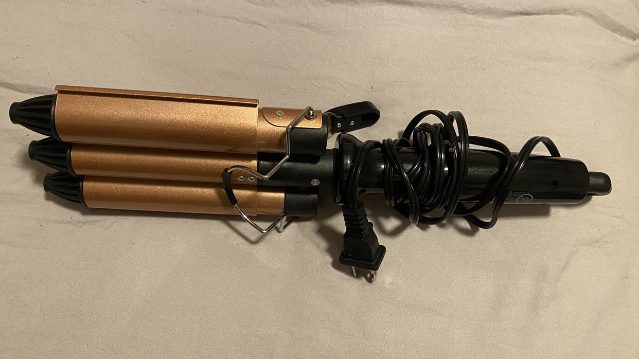 Triple Barrel Hair Wave Salon Curling Iron Curler Wand Tested - photo 2