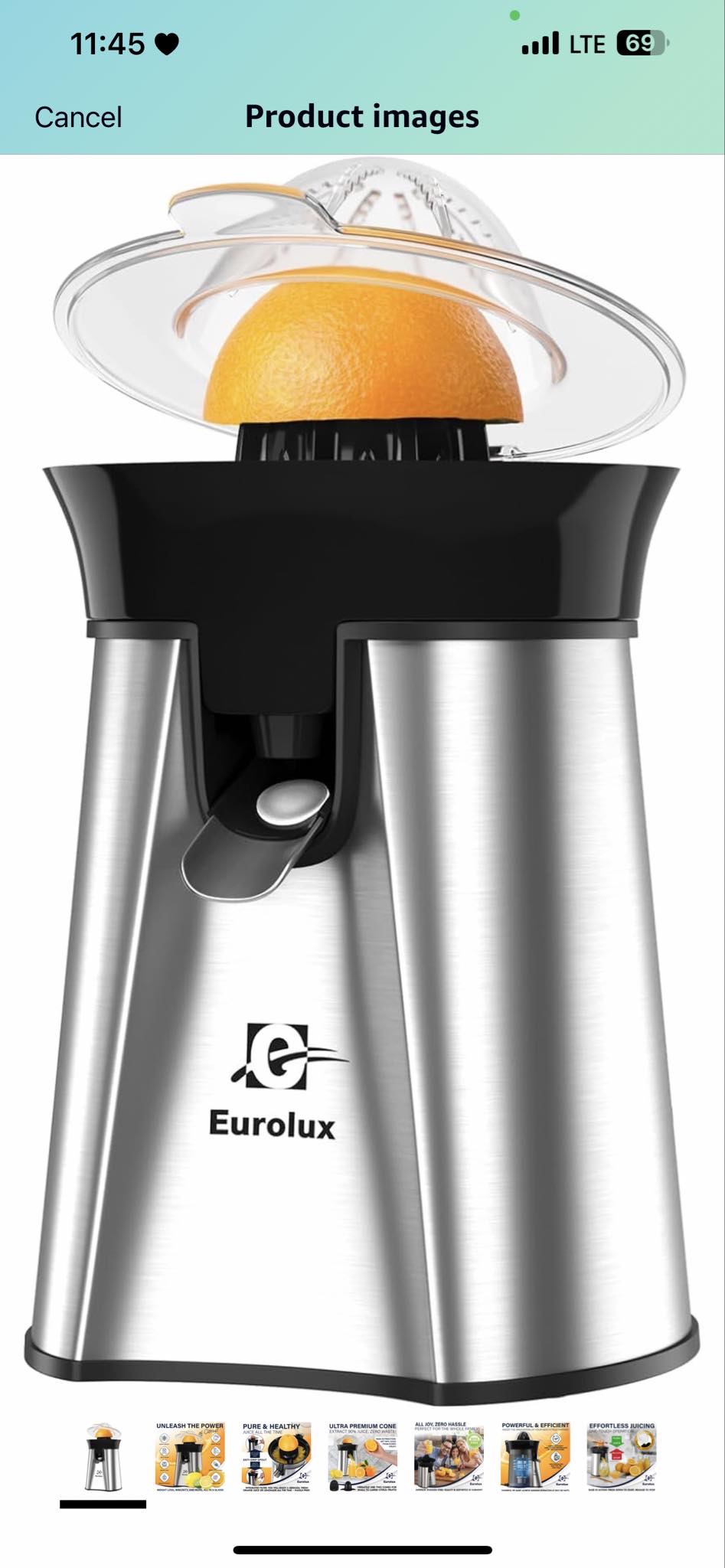 Electric citrus juicer #475