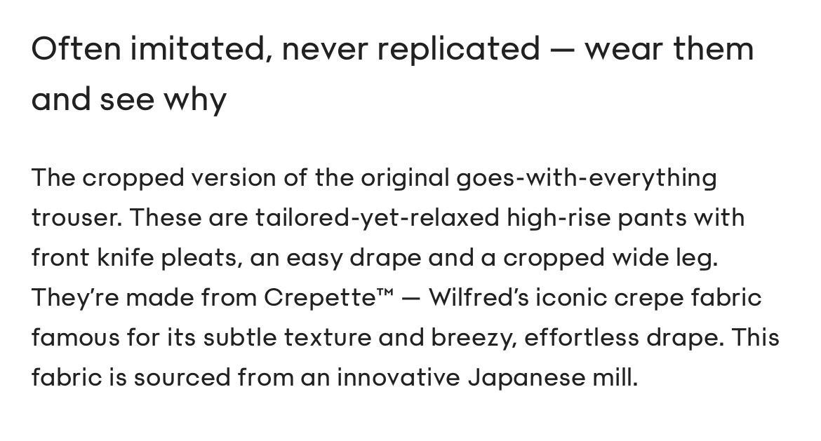 NEW Wilfred The Effortless Pants Cropped, Short ver (size 4) image indicator(6)