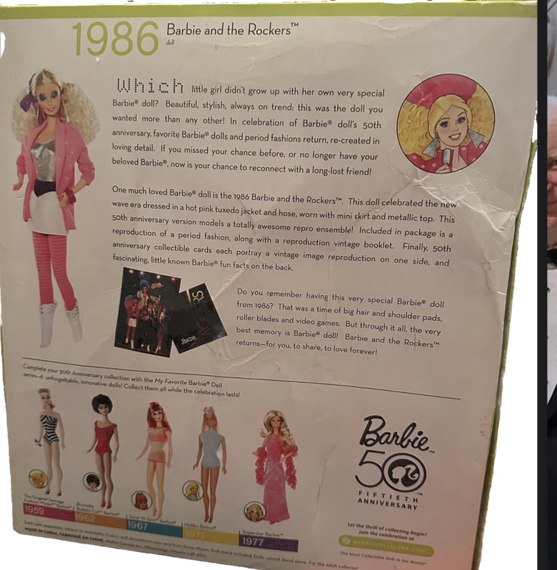 1986 Barbie and Rockers Barbie Doll - 50th Anniversary - photo 2