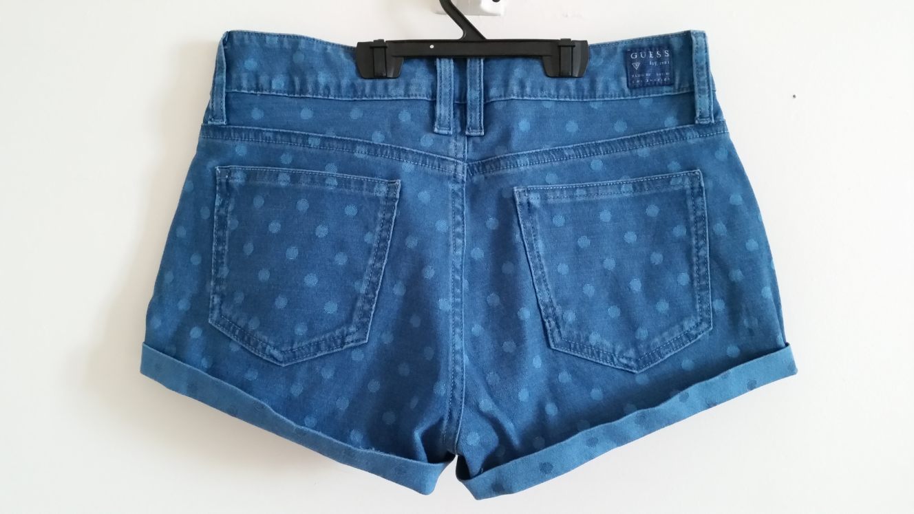 GUESS Vintage Denim Jean Shorts Polka Dot 28" - photo 5