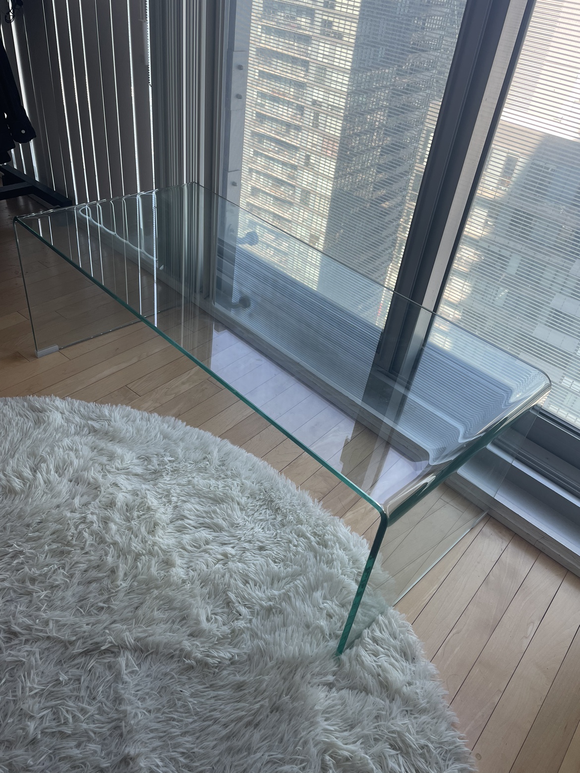 GLASS COFFEE TABLE, Waterfall (Moving Out Sale) - photo 3