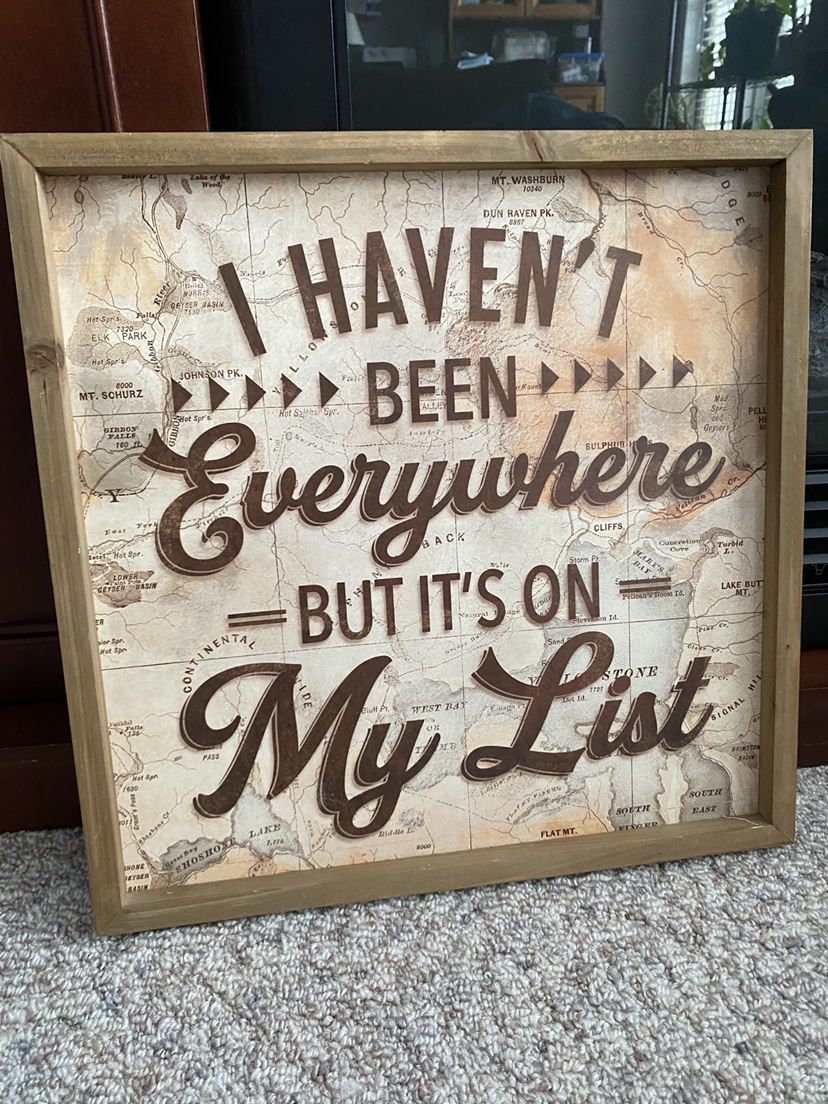 🧡Rustic Travel Sign