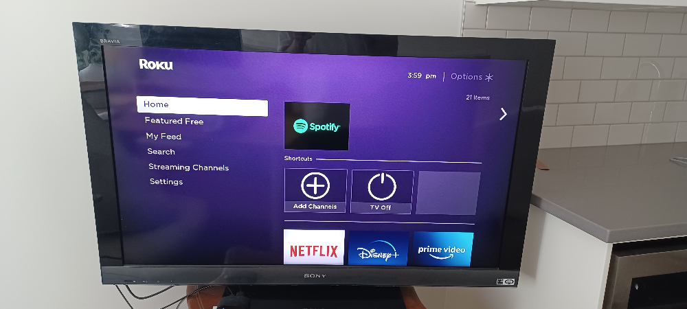 Sony TV with ROKU and remote
