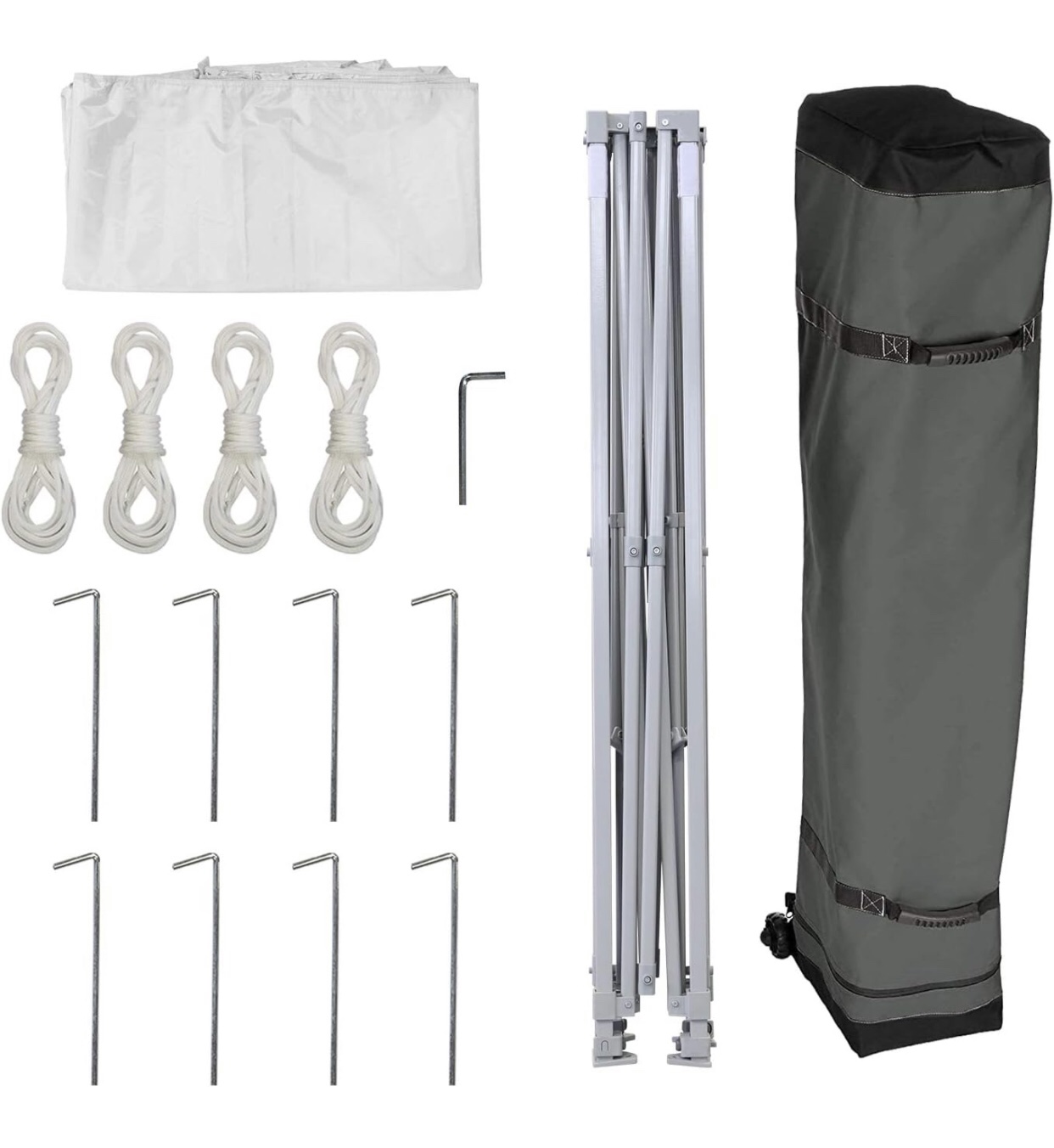 Outdoor Pop Up Canopy, 10ft x 10ft with Wheeled Carry Bag, 4-pk image indicator(6)
