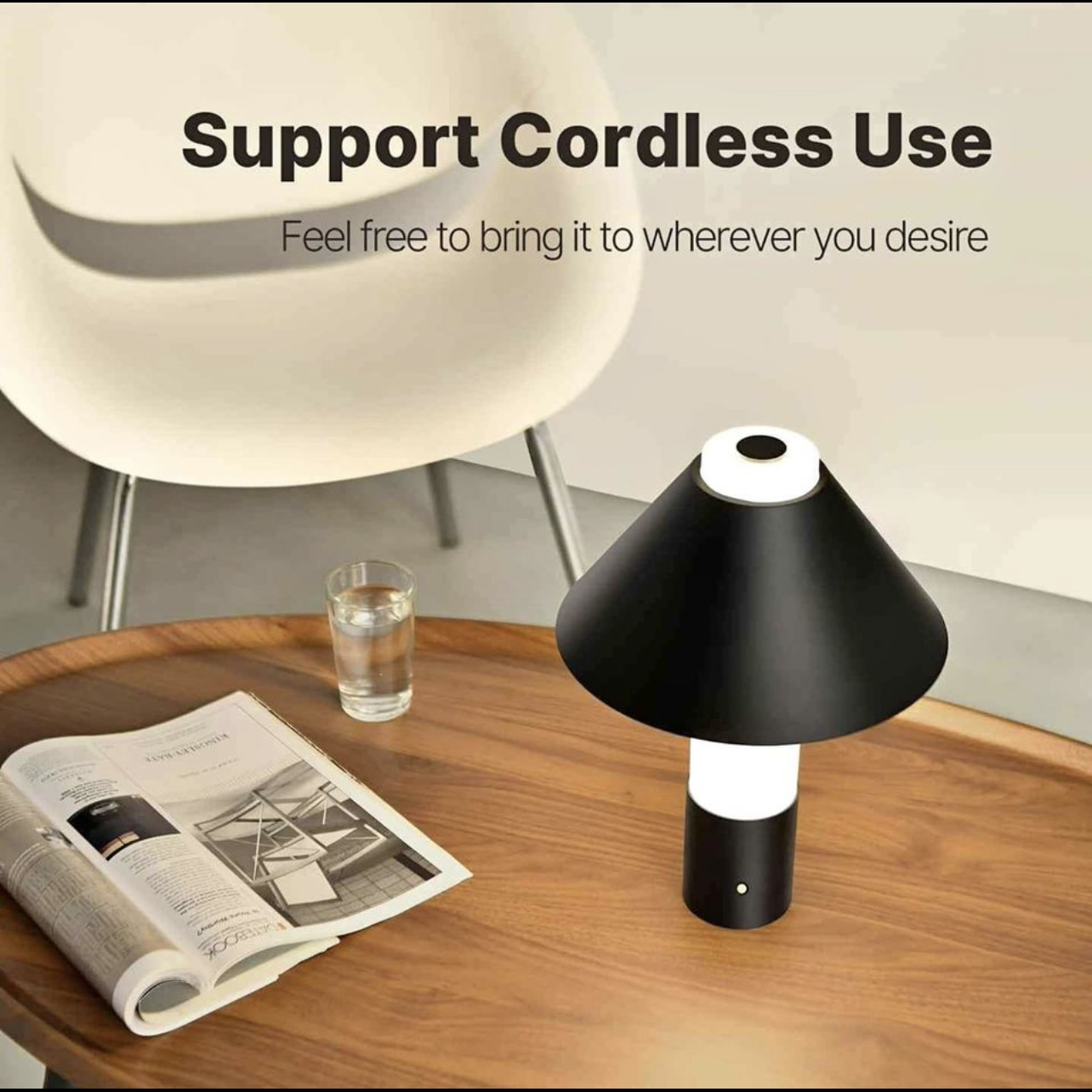 *Brand New*Modern Minimalist Table Lamp,  Cordless, 3 Colors - photo 3