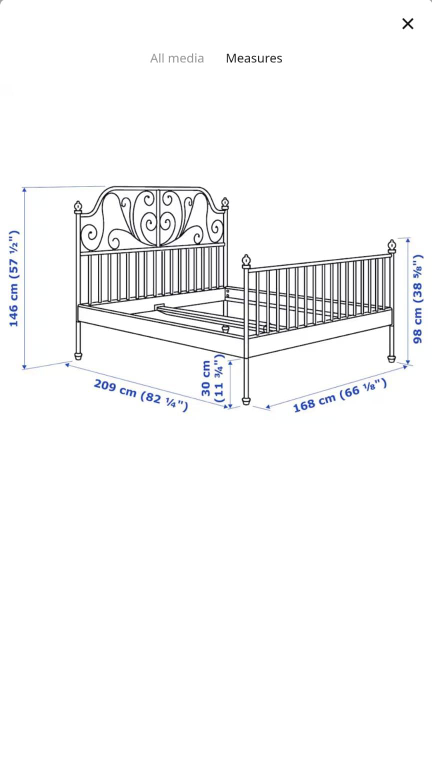 Ikea Queen Bed Frame - white - photo 2