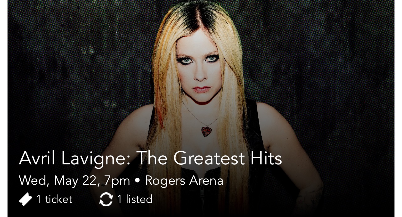 Avril Lavigne Ticket - photo 3