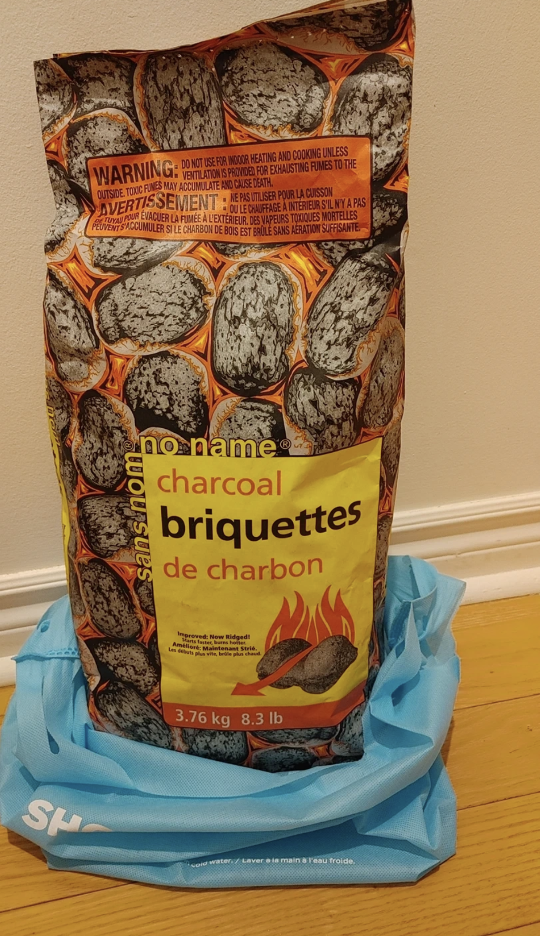 Unused Opened BBQ charcoal Packet