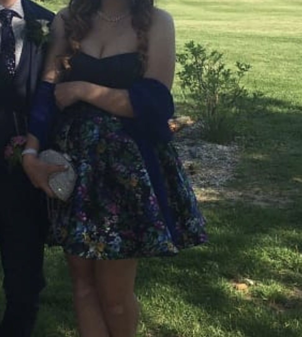 Formal Dress (Floral/Navy Blue) - photo 3