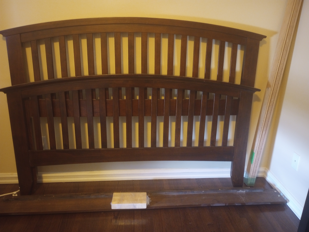 Free Queen size bedframe. Mattress not included