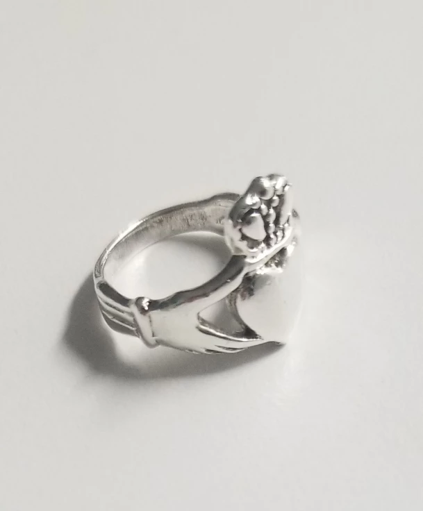 Claddagh Hands Holding Heart Crown Promise Ring  - size 6 image indicator(4)
