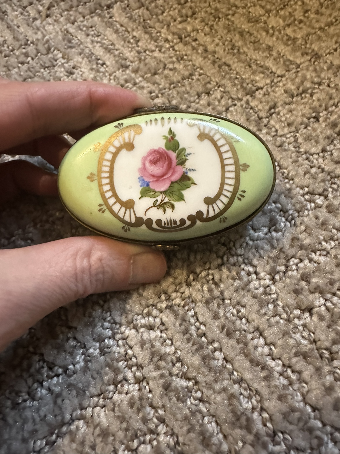 Antique porcelain trinket box