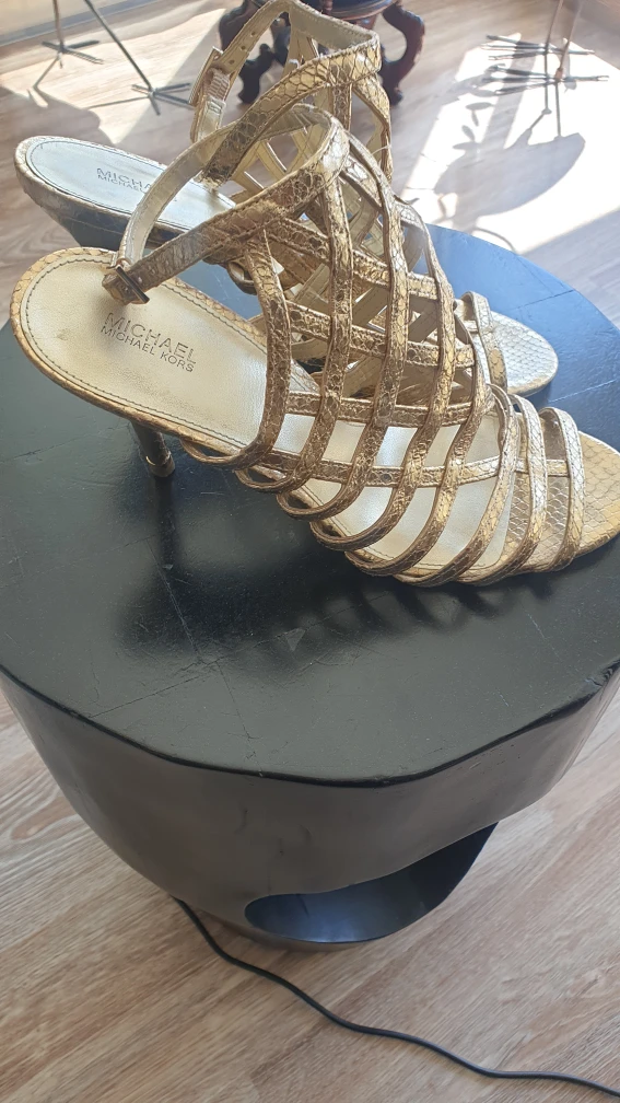 Michael Kors gold strap heels size 10 image indicator(3)