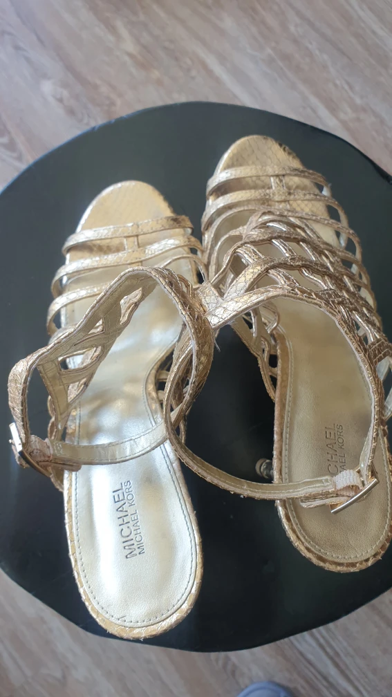 Michael Kors gold strap heels size 10 image indicator(4)