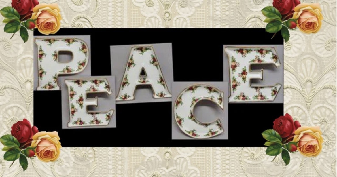 New Vintage Royal Albert Peace Letter Shaped Serving Dishes image indicator(8)