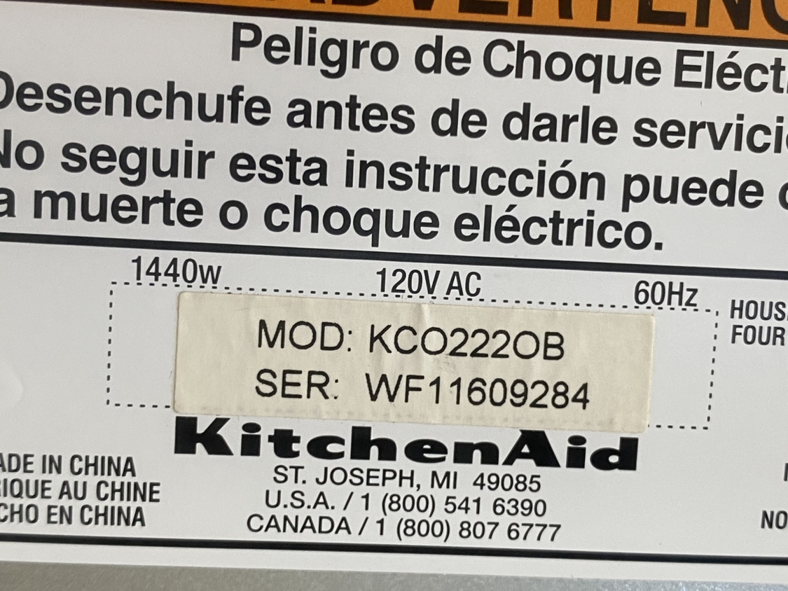 KitchenAid 1440w Extra Large Capacity Toaster Oven image indicator(10)